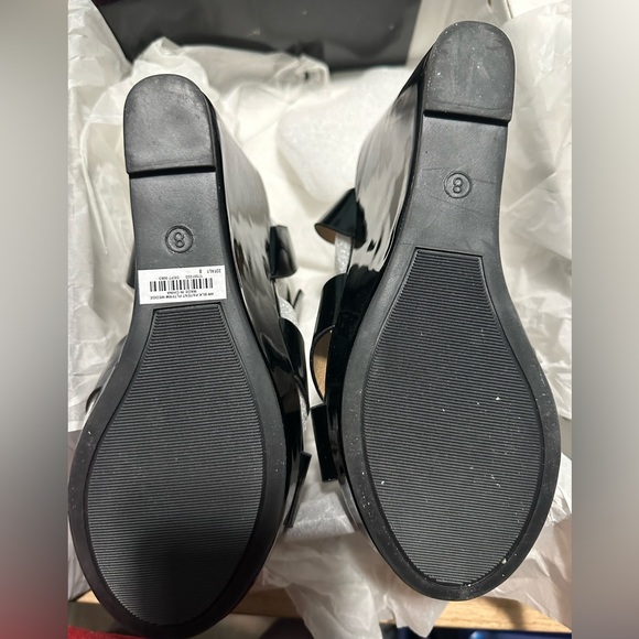 Torrid Black Patent Platform Wedge Sandals - Picture 2 of 6